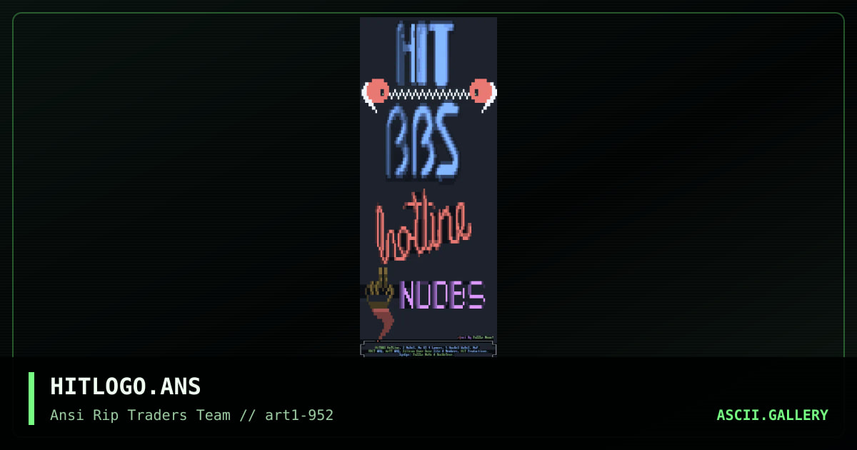 HITLOGO.ANS, by untagged, 1995