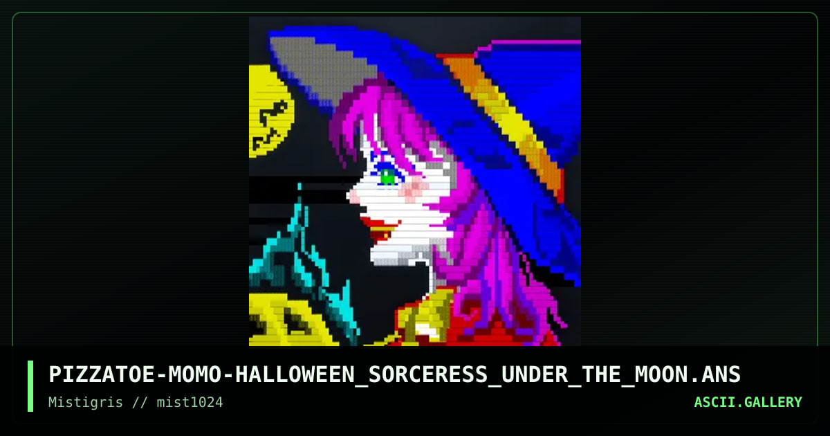 Sorceress under the moon, by momo, 2024
