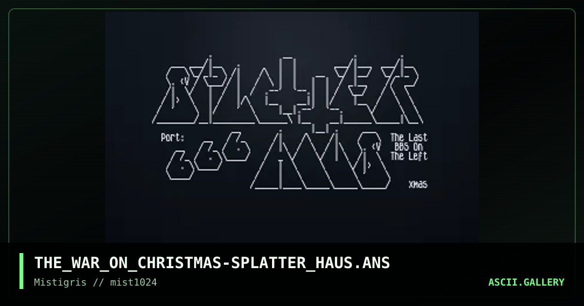 Splatterhaus logo, by the war on christmas, 2024