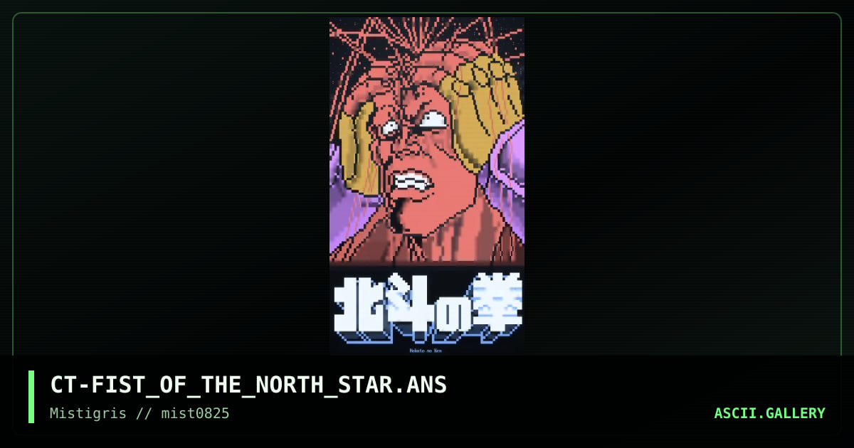 Hokuto no Ken, by cthulu, 2025