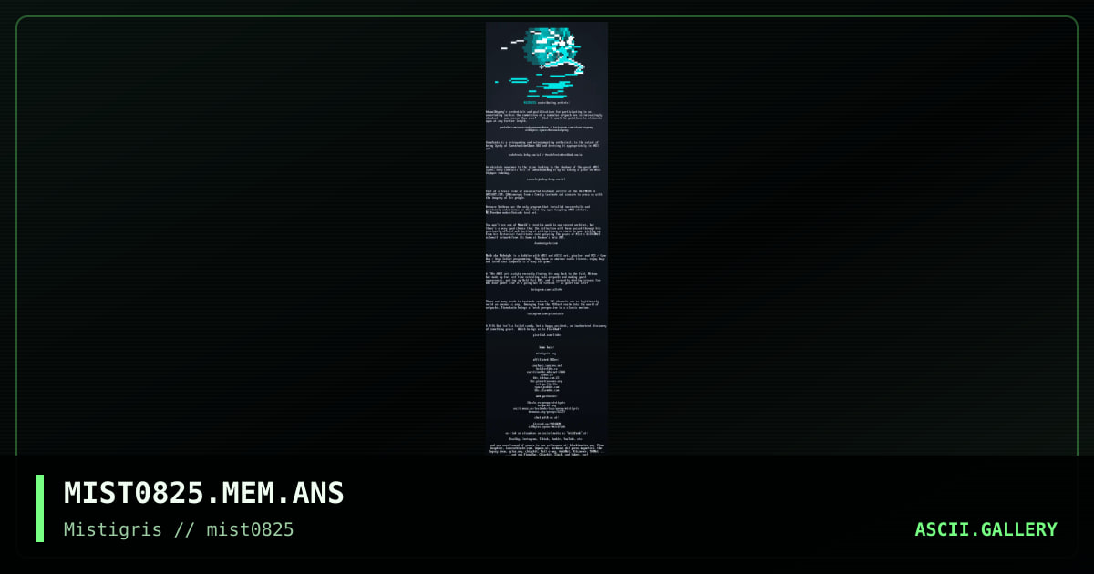 MIST0825 list of contributors, by cthulu, 2025