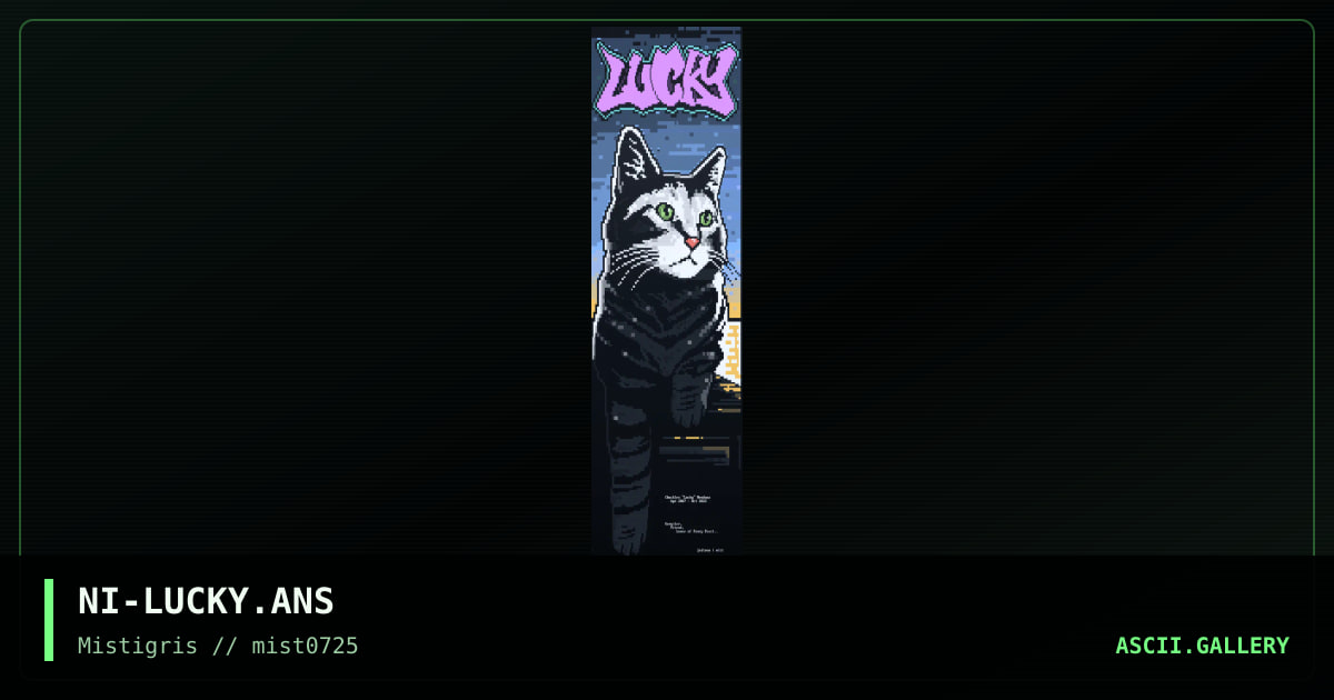 Lucky Mendoza Tribute, by nitron, 2025