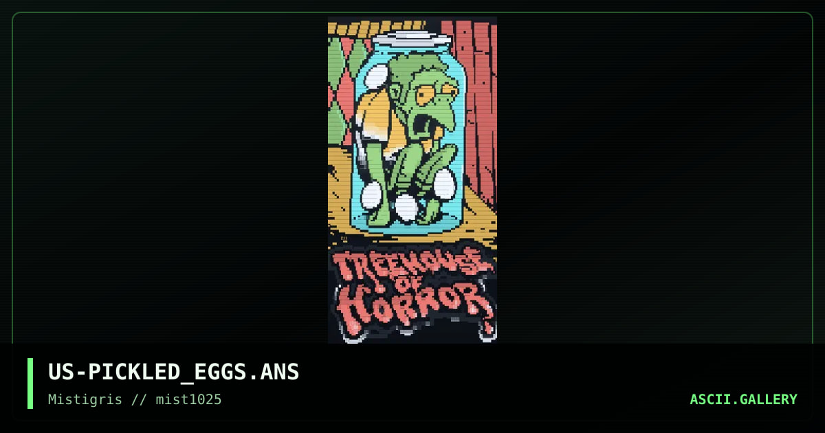 Pickled Eggs, by cthulu, lda, zeus ii, 2025