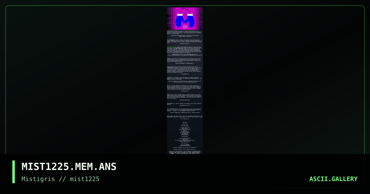 MIST1225 list of contributors, by cthulu, 2025
