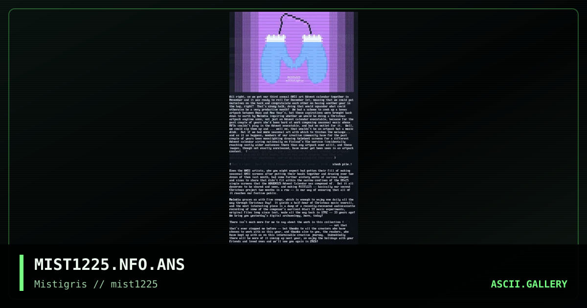 MIST1225 infofile, by cthulu, 2025