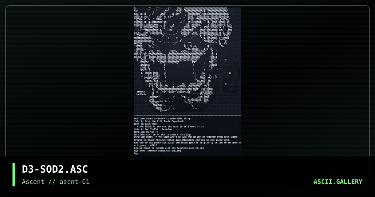 sod, by demented, 1996