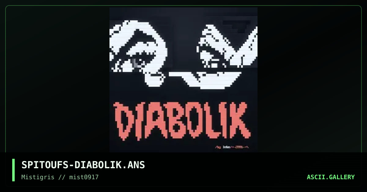 Diabolik, by spitoufs, 2017