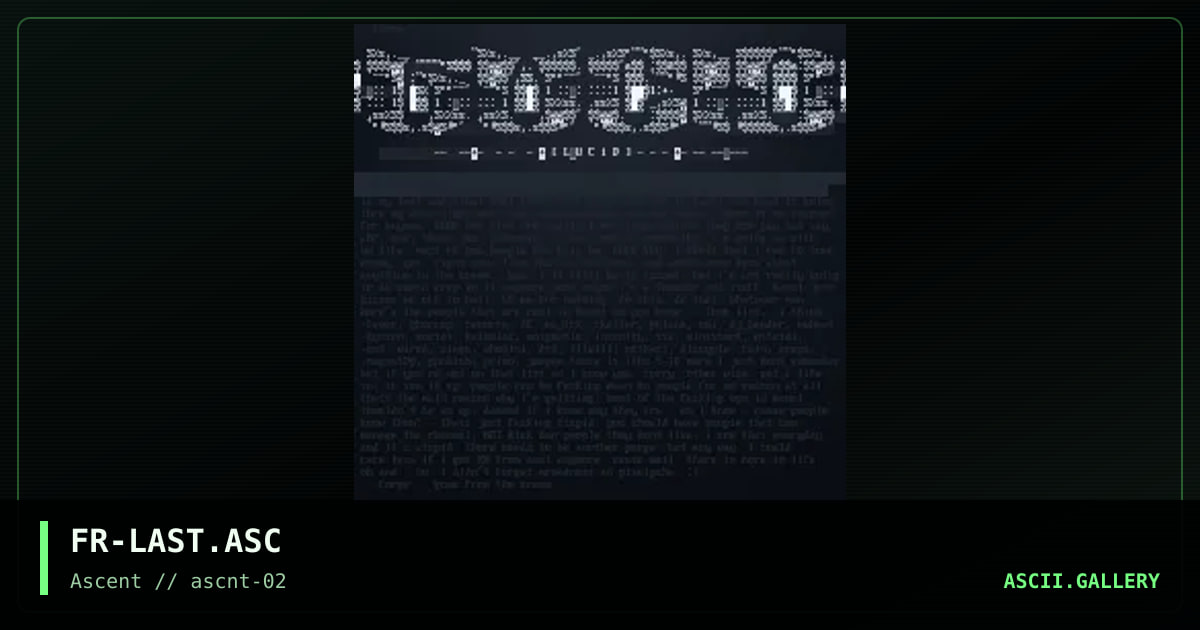 last ascii, by forge, 1996