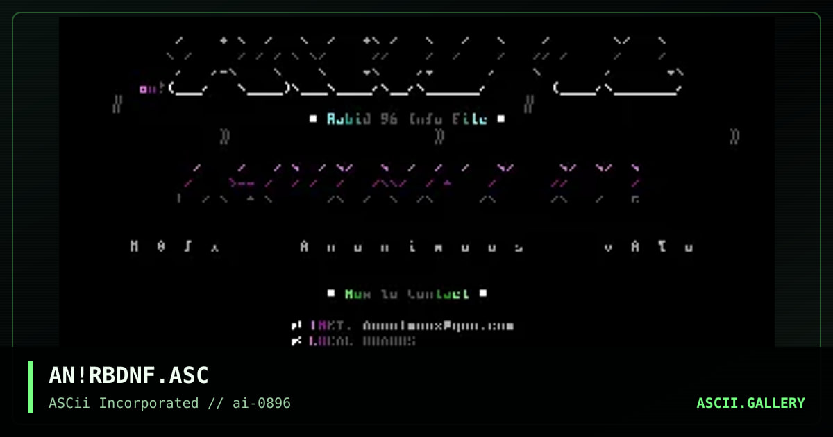 Rabid Info, by anonimous, 1996