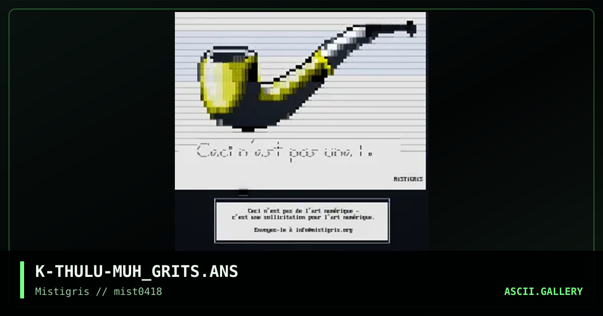 La trahison des images, by cthulu, 2018