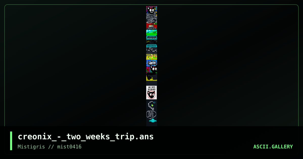 2 weeks trippin', by creonix, 2016