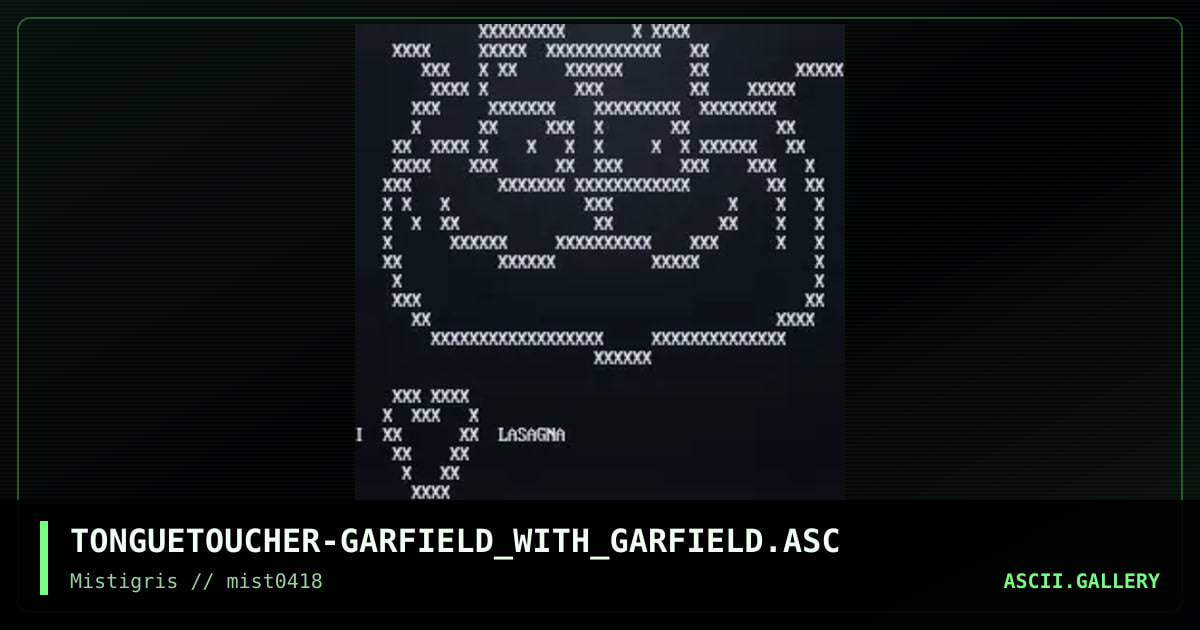 Garfield - my first ASCII!, by livewire, 2018