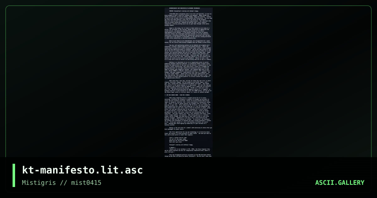 RETROFUTURIST MANIFESTO OF WITHERED, by cthulu, 2015