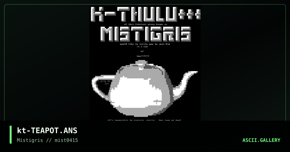 Mormon Refreshments, by cthulu, 2015
