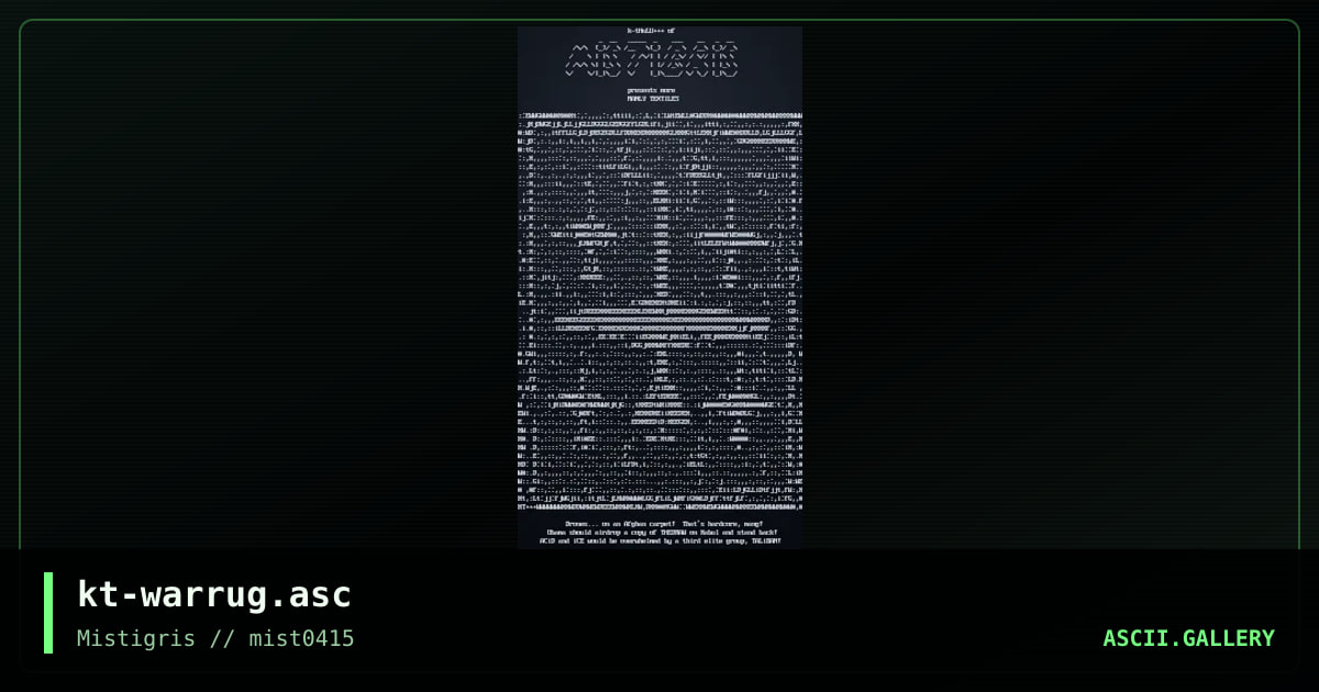 THE RUG of CONFLICT, by cthulu, 2015