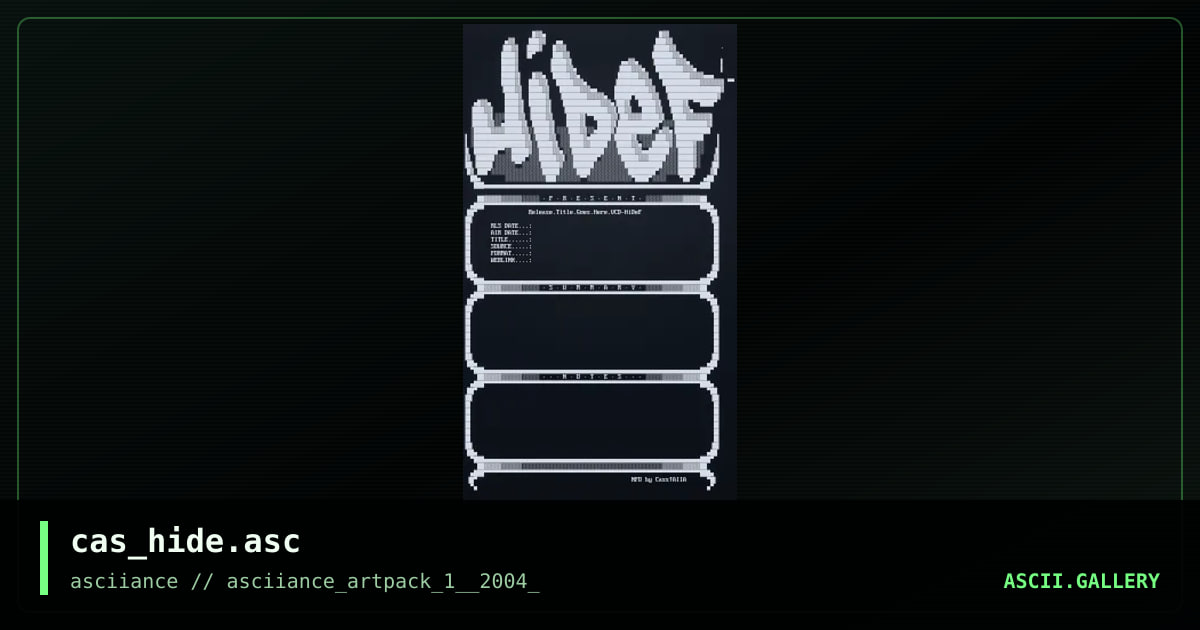 cas_hide.asc, by cassio, 2004