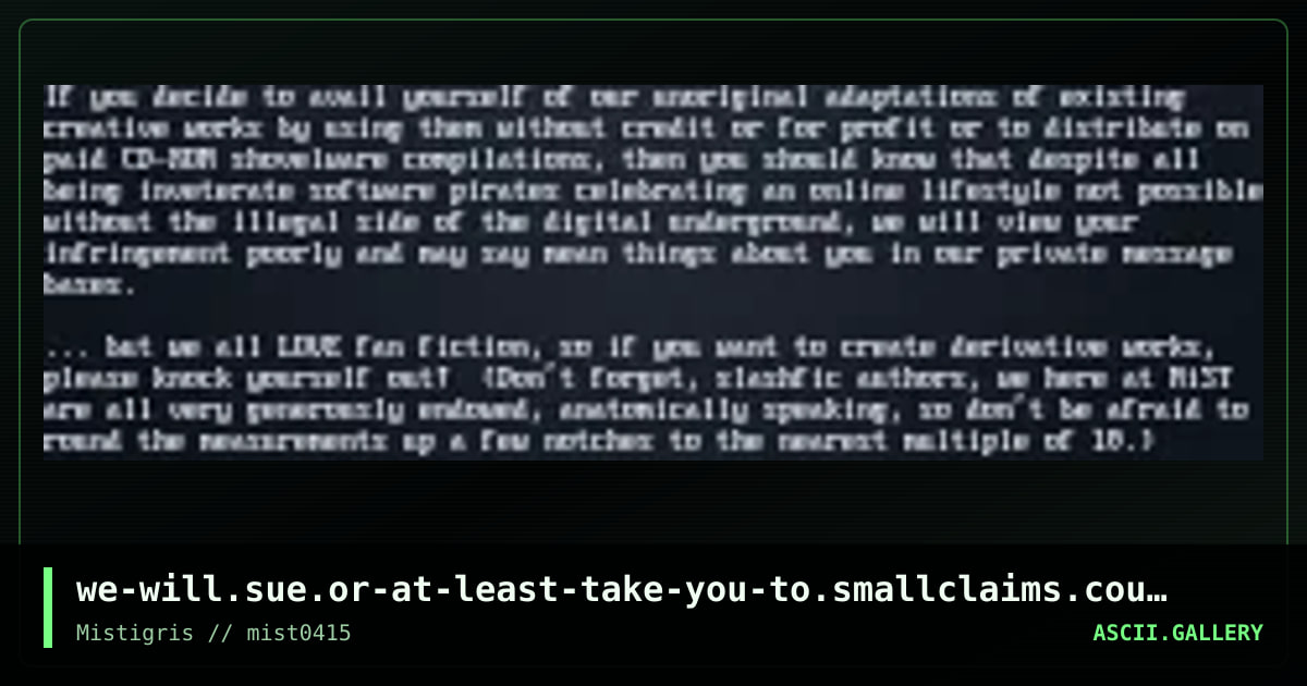 WE-WILL-SUE, by cthulu, 2015
