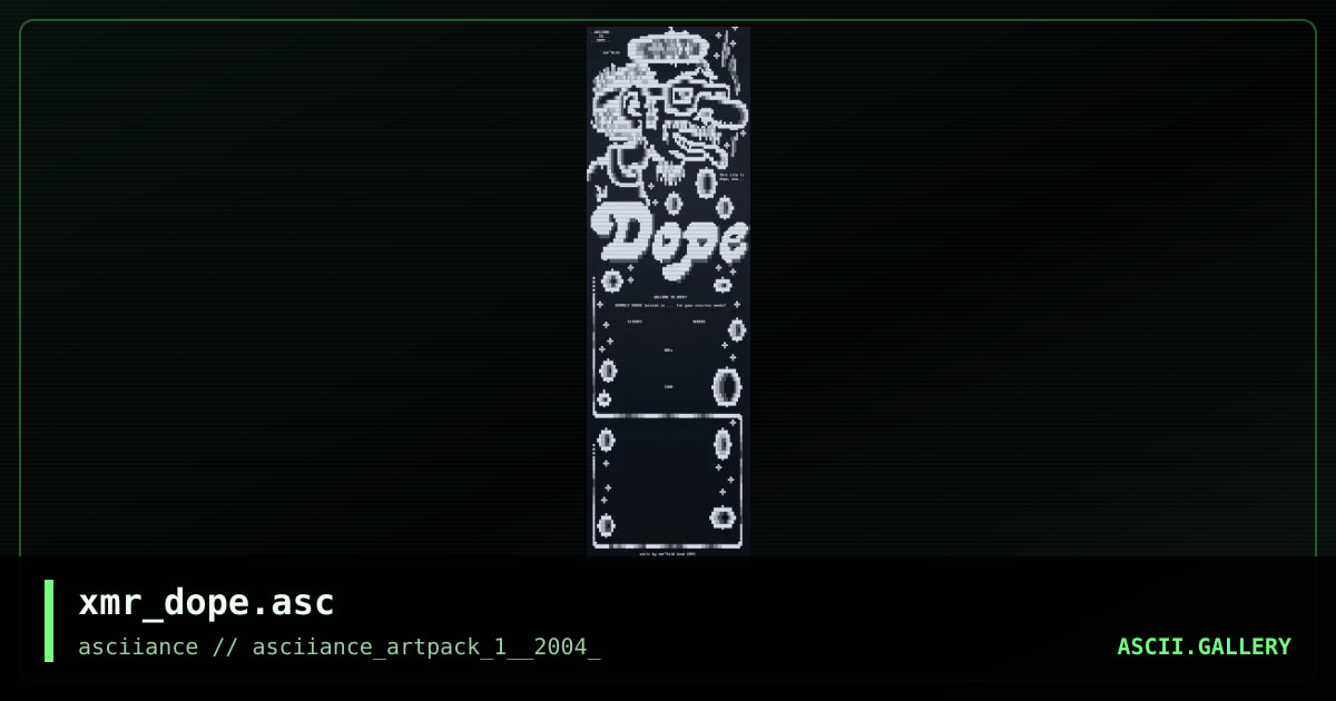 xmr_dope.asc, by xmr, 2004