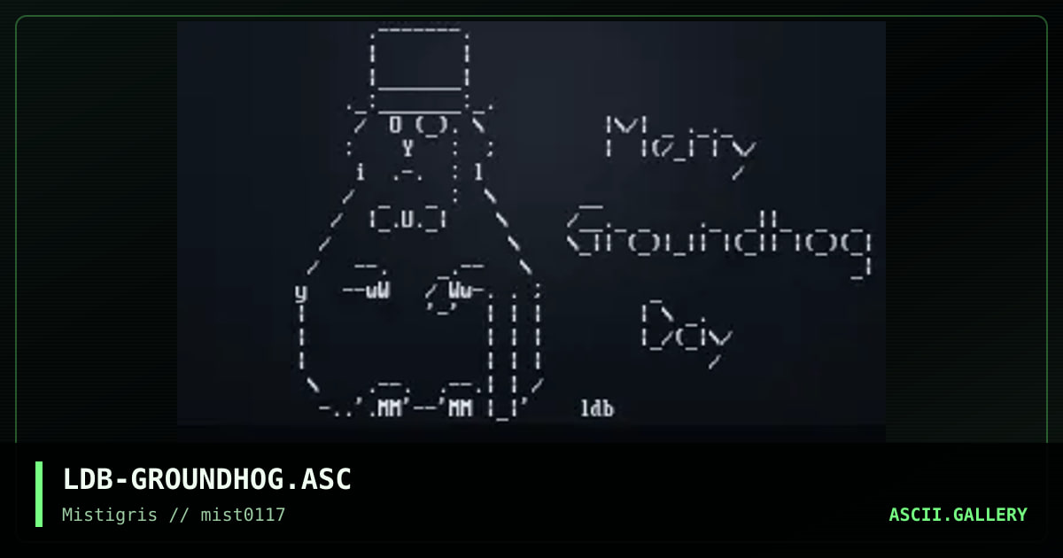 Happy Groundhog Day!, by ldb, 2017