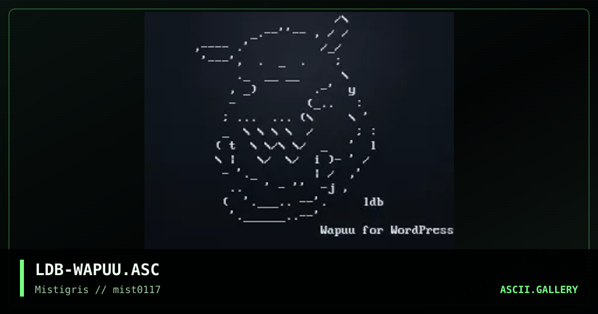 Wapuu, by ldb, 2017