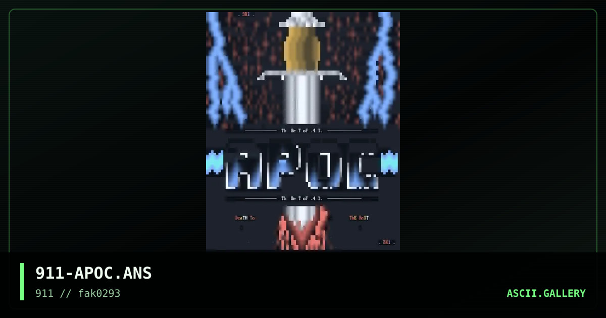 911-APOC.ANS, by mr. ski, 1993