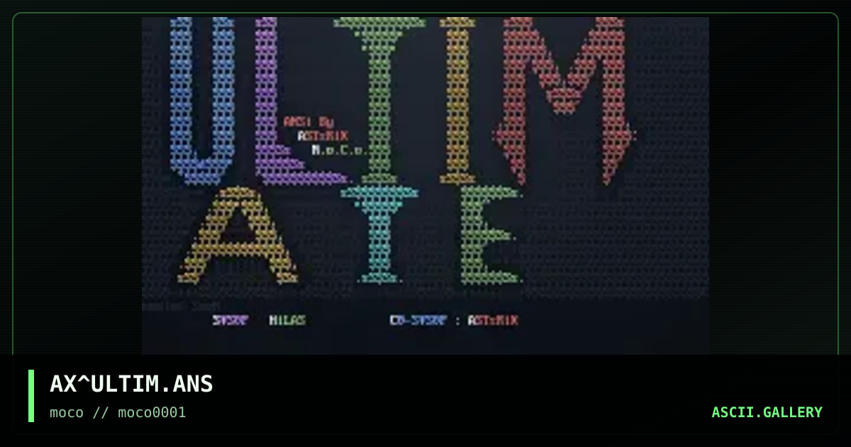 AX^ULTIM.ANS, by asterix-moco, 1996