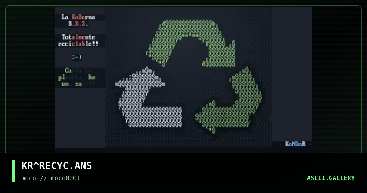 KR^RECYC.ANS, by kondor, 1996