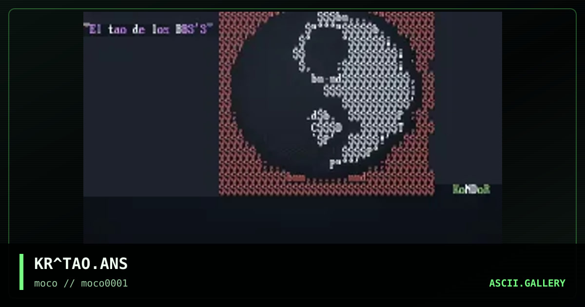 KR^TAO.ANS, by kondor, 1996