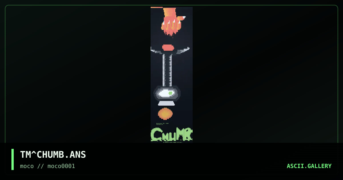 TM^CHUMB.ANS, by the mask, 1996