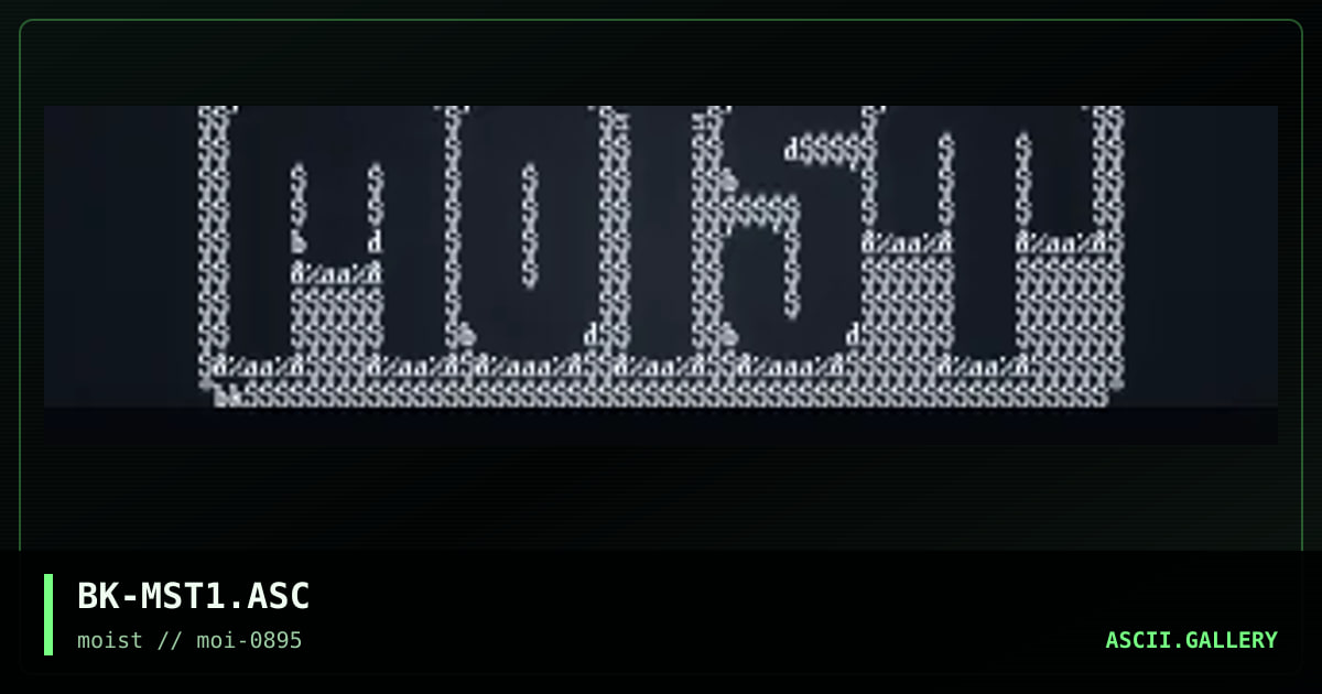 Moist Logo, by black knight, 1995