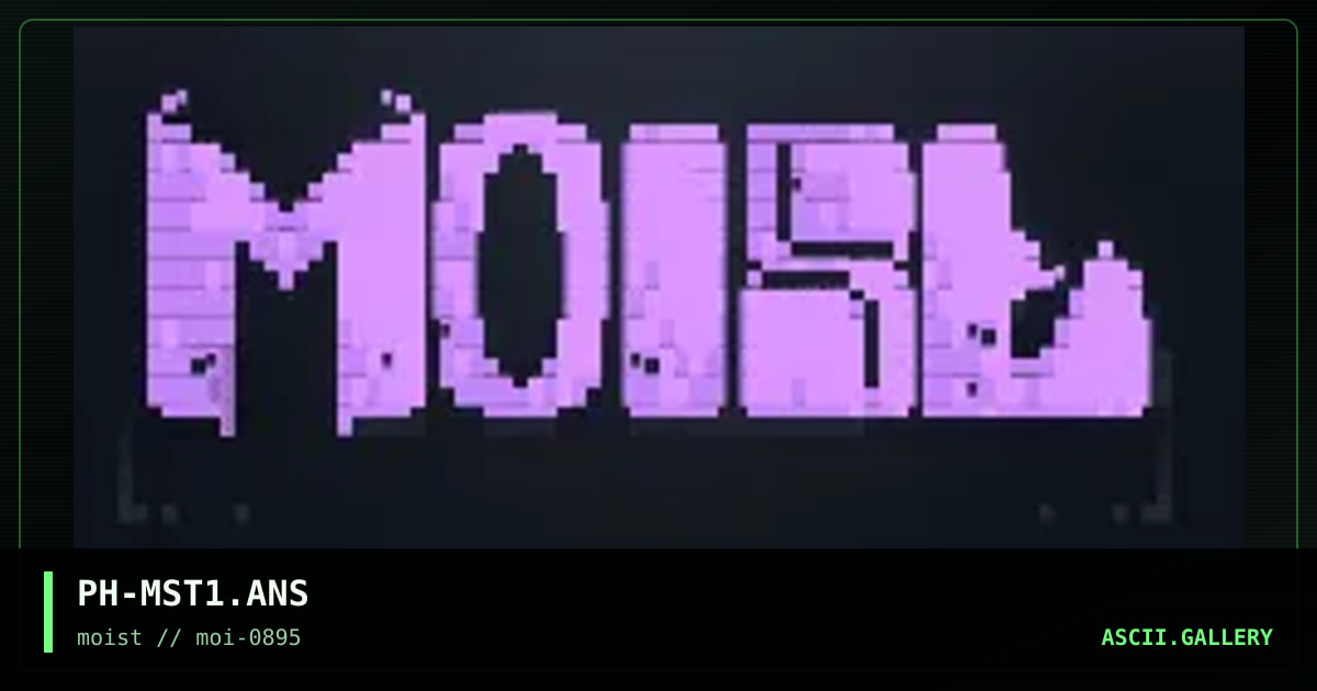 Moist Logo, by phantax, 1995