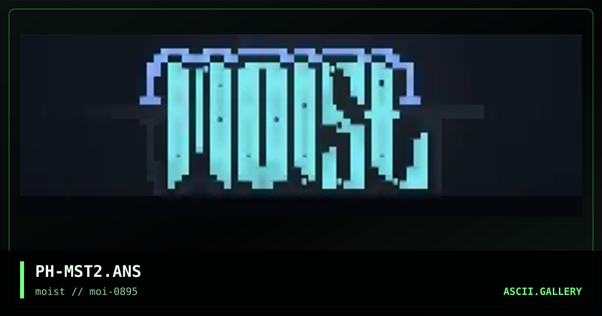 Moist Logo, by phantax, 1995