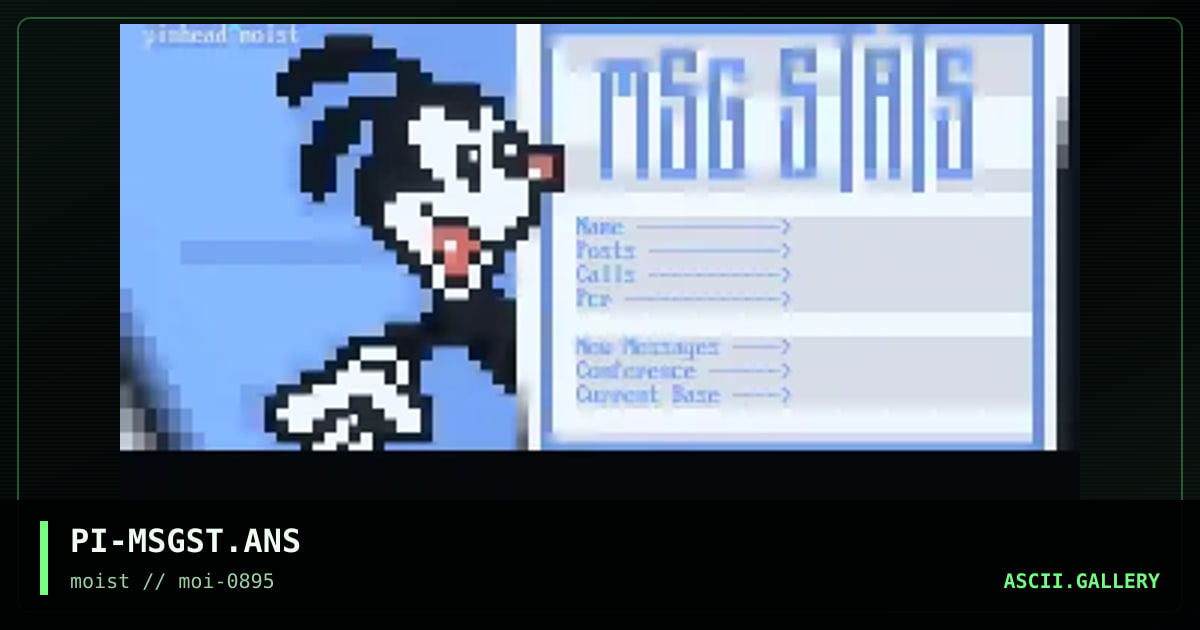 RG Message Stat Screen, by pinhead, 1995