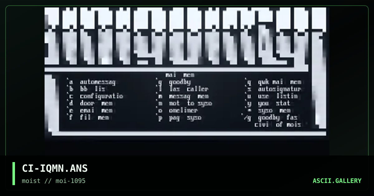 Iniquity Menu Set, by civid, 1995