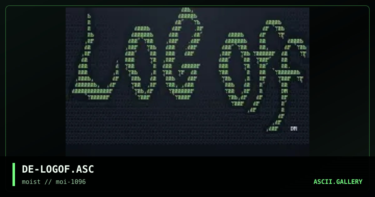 DE-LOGOF.ASC, by delirium, 1996