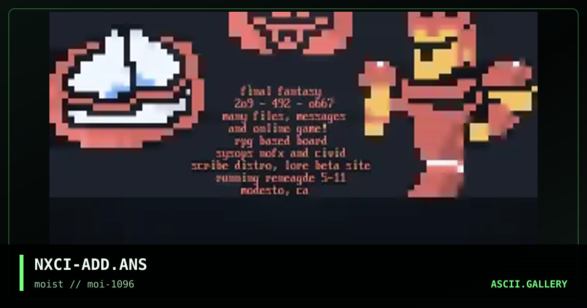 NXCI-ADD.ANS, by civid, nofx, 1996