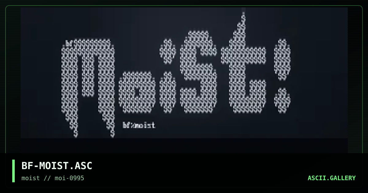 Moist Logo, by blind fury, 1995