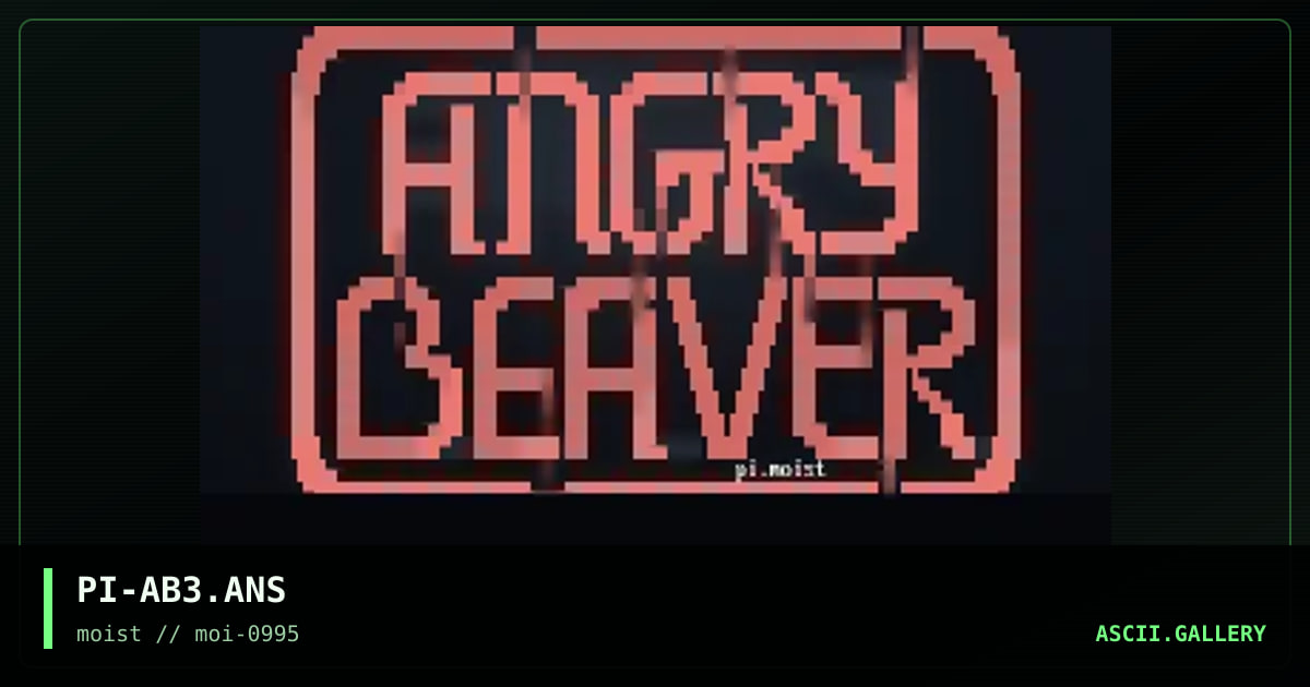 Angry Beaver Logo, by pinhead, 1995
