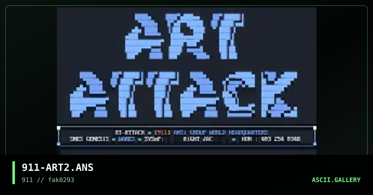 911-ART2.ANS, by straight jacket, 1993