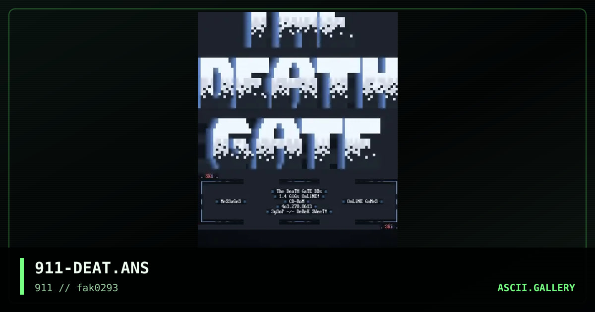 911-DEAT.ANS, by mr. ski, 1993