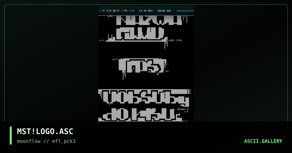 MST!LOGO.ASC, by mist, 2001