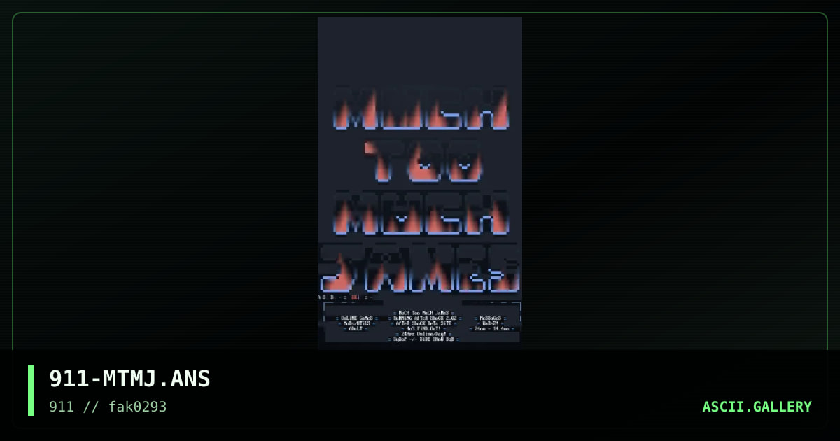 911-MTMJ.ANS, by mr. ski, 1993