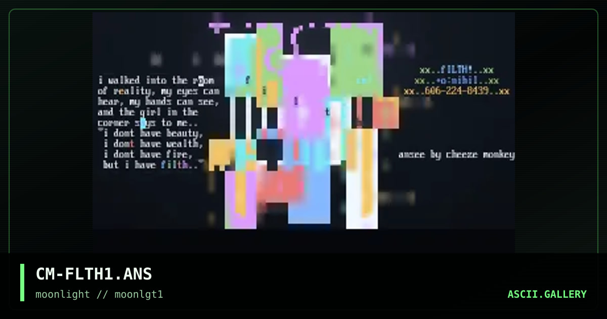 filth!#(trippy ansi), by cheeze monkey, 1996