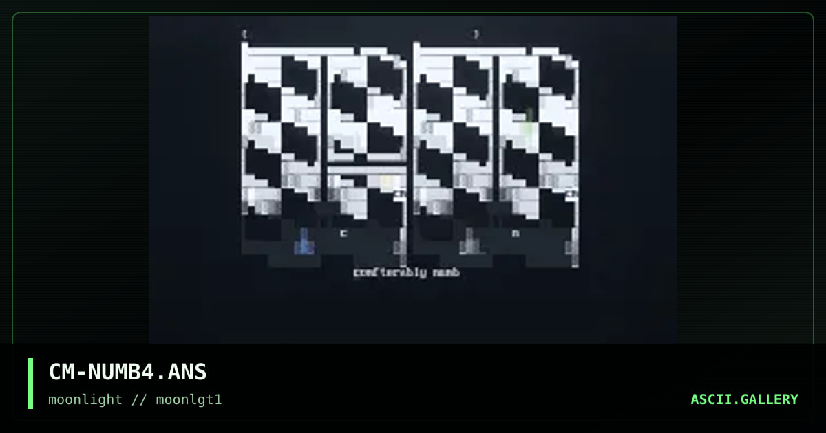 comfterably numb (#4), by cheeze monkey, 1996