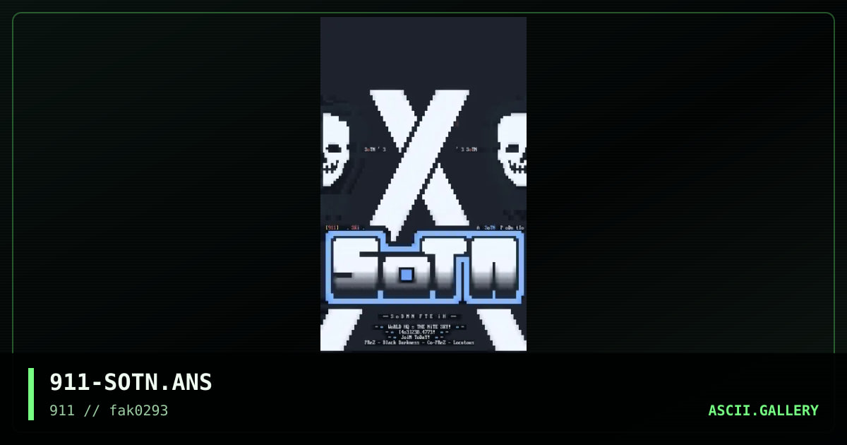 911-SOTN.ANS, by mr. ski, 1993