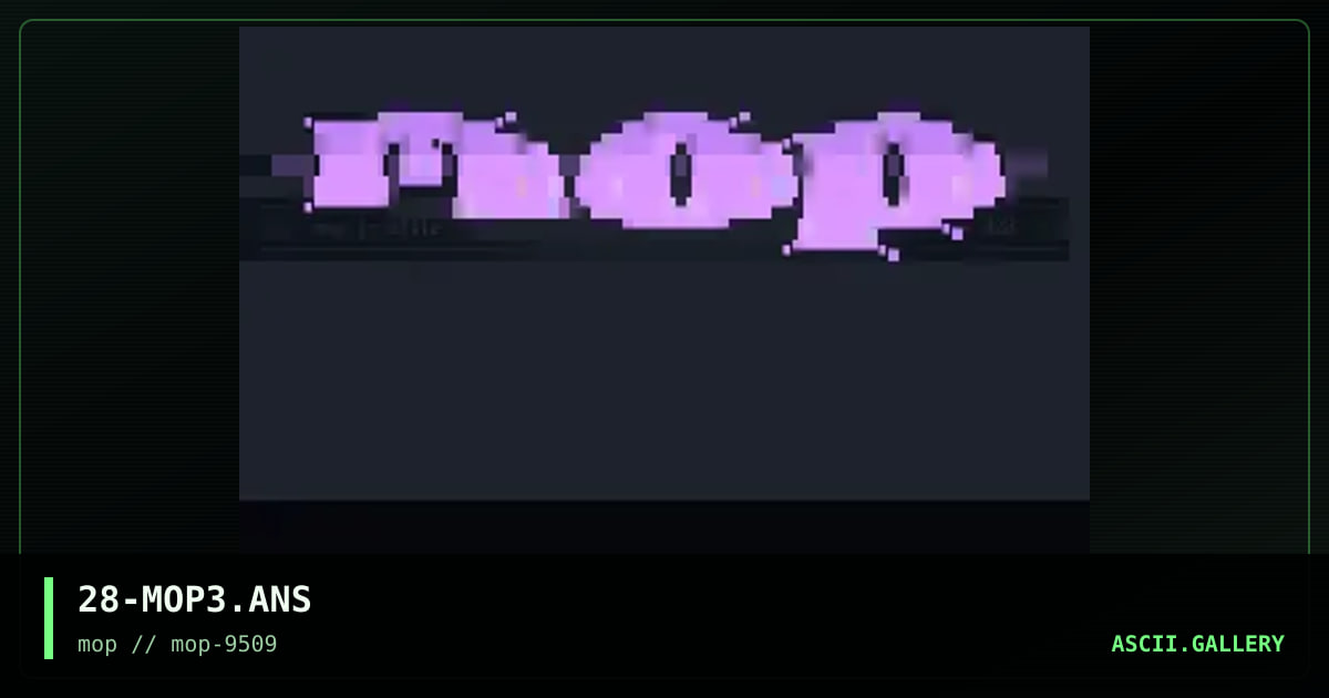 mop lOGo #3, by number 28, 1995