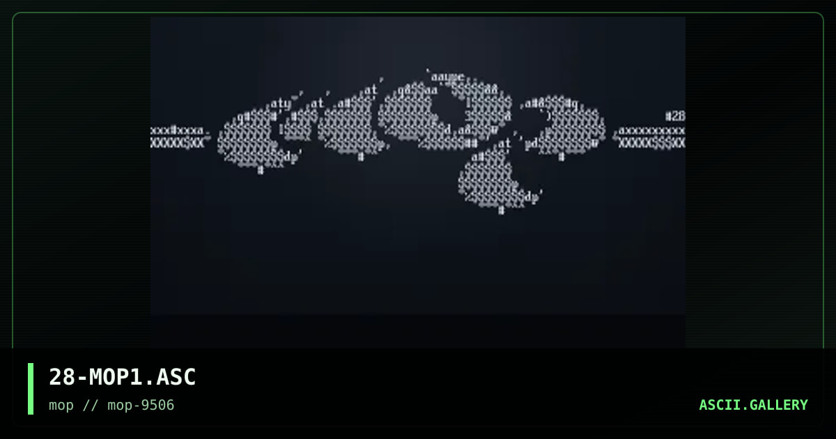 mop (ascii), by number 28, 1995