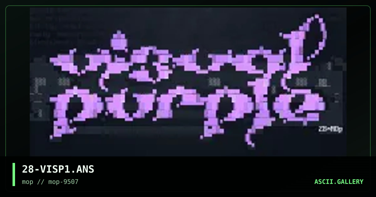 Visual Purple, by number 28, 1995