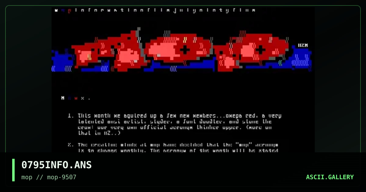 7/95 informational file, by number 28, 1995
