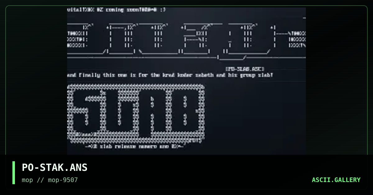 mr. popeil's ascii's, by mr popeil, 1995
